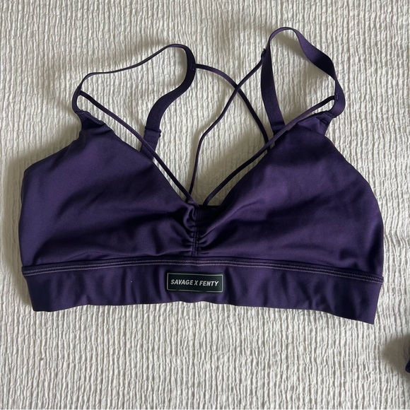 [Savage X Fenty] Deep Purple Sports Bra (M) and Leggings Set (S) - Picture 2 of 13